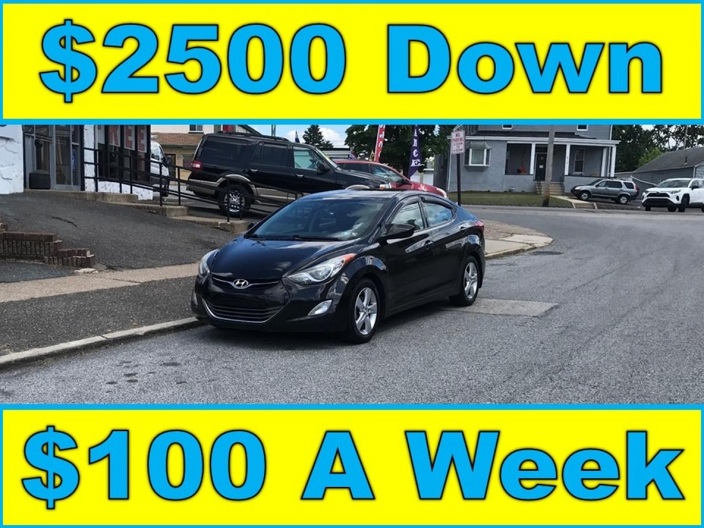 2013 Black /Gray Hyundai Elantra GLS (5NPDH4AE9DH) with an 1.8 V4 engine, Automatic transmission, located at 577 Chester Pike, Prospect Park, PA, 19076, (610) 237-1015, 39.886154, -75.302338 - Photo#0